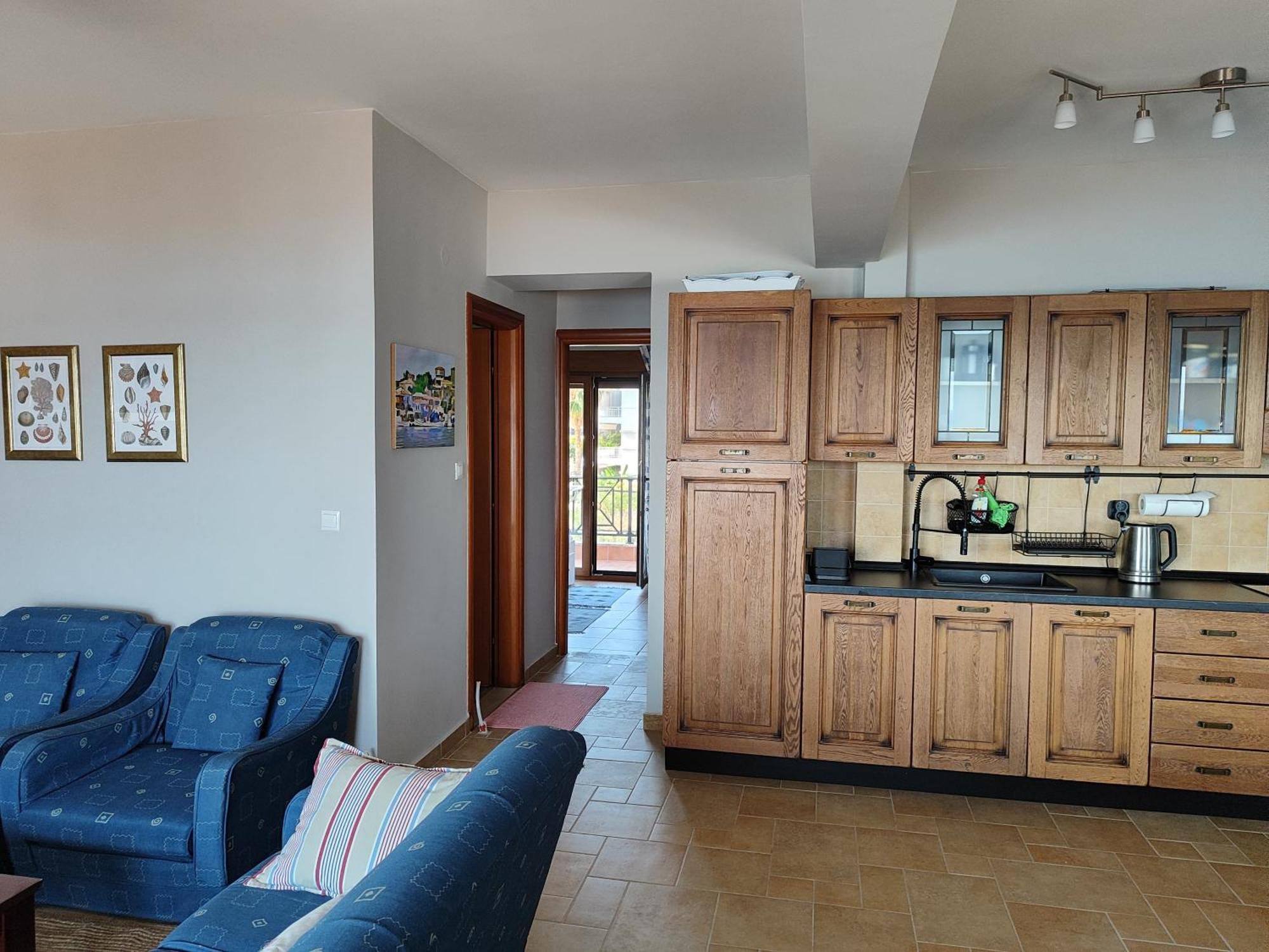 Navy Blue Apartment Nea Skioni Bagian luar foto
