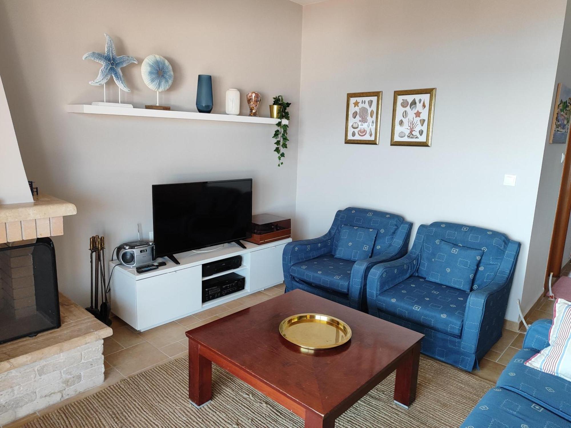 Navy Blue Apartment Nea Skioni Bagian luar foto