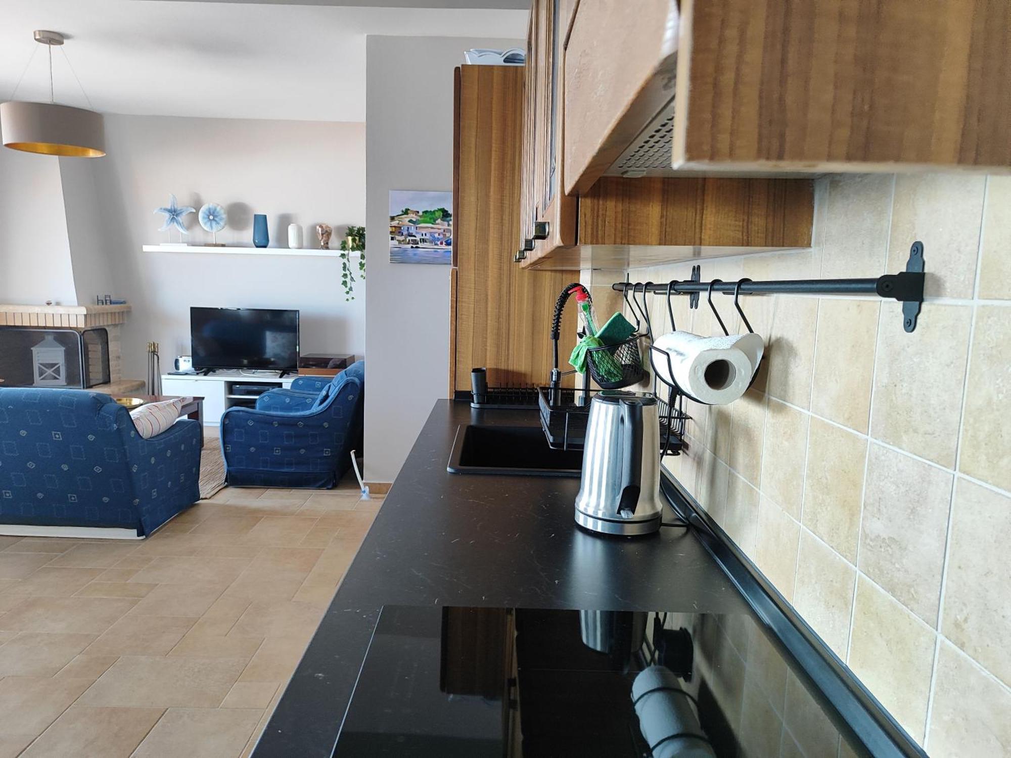 Navy Blue Apartment Nea Skioni Bagian luar foto