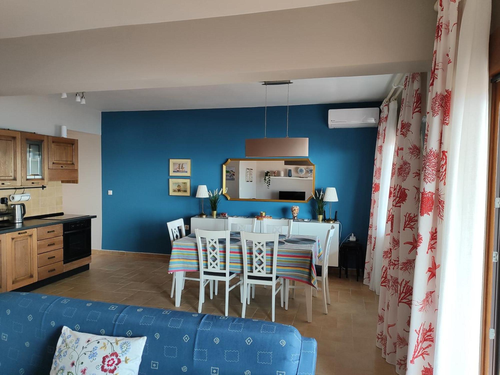 Navy Blue Apartment Nea Skioni Bagian luar foto